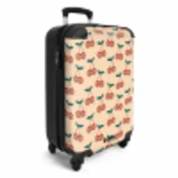 Retro disco kersen patroon kleurrijk NBS - Handbagage koffer - Volwassenen Unisex middel -productfoto_3d