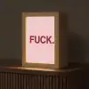 Statement - Krachtig - Roze Light Box met kabel (Tafellamp) klein -z3d_website