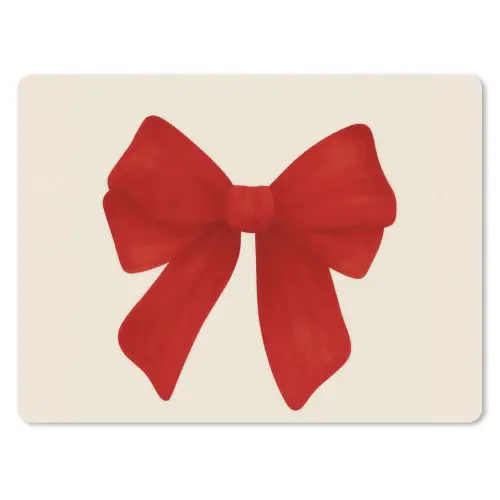 Strik - Symmetrisch - Rood - Lint muismat rubber klein -3d