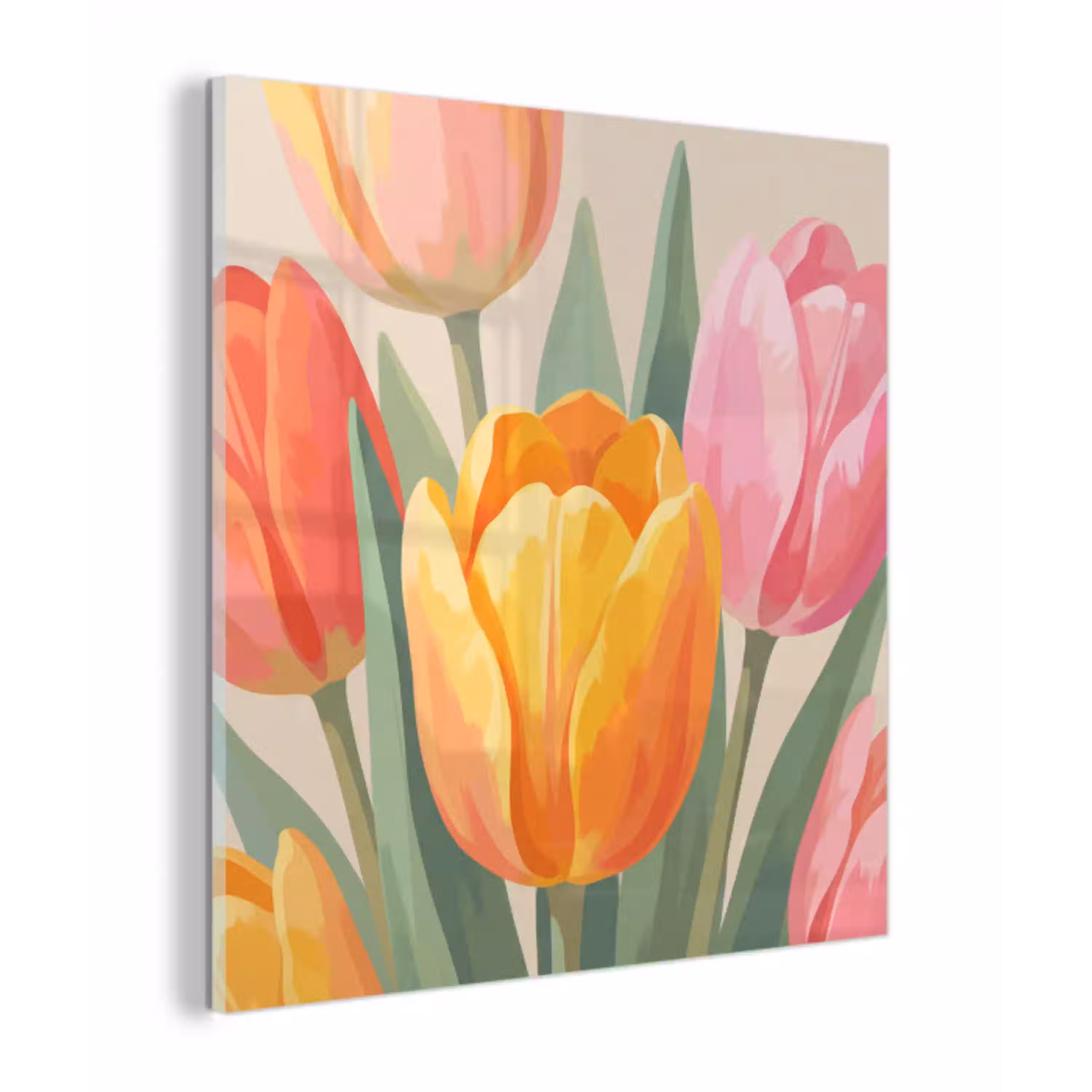 Tulpen - Abstract - Kleurrijk plexiglas 5mm klein -z3d
