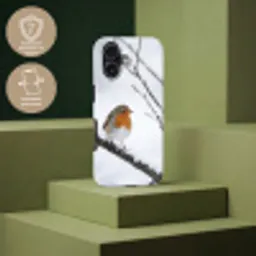 Roodborstje - Tak - Sneeuw - Winter - Levendig Toughcase MagSafe Apple iPhone 17 klein -USP_PrintM_FR