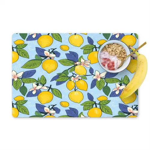 Illustratie - Citroen - Patroon Placemat vinyl groot 368 -zzzproduct_Kitchenyeah-website