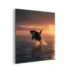 Orka - Zee - Zonsondergang aluminium wit klein -3d