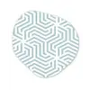 Patroon - Lijn - Design - Groen Wandcirkel Organisch Forex 3mm klein 629 -3d