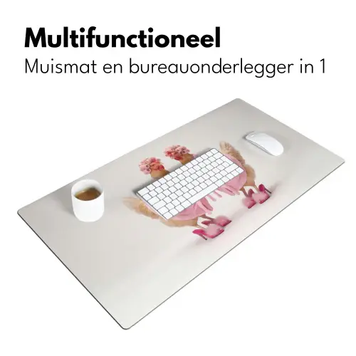 Kippen - Badjas - Krukspelden - Hakken Muismat XXL klein -sfeer4