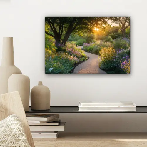 Pad - Bloemen - Park canvas 2cm klein -sfeer6