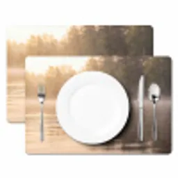 Eenden - Water - Mist - Natuur Placemat vinyl groot -zzsfeer2_Kitchenyeah-website