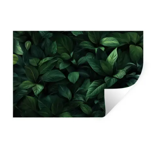 Bladeren - Ovaal - Groen - Nerven Muursticker klein -3d