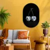 Kersen - Delfts blauw - Fruit Wandcirkel Ovaal Glas middel -sfeer4