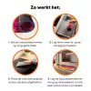 Kimono - Roze - Panda - Bloemenkroon Inductie beschermer vinyl 3mm klein -zzzzzzz-td-werking