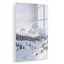 Berg - Sneeuw - Winter - Natuur - Wit plexiglas 5mm klein -zzzproduct_nieuw