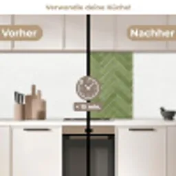 Visgraatstructuur - Tegels - Olijfgroen keuken achterwand 2 middel 865 -voor-na2_DE