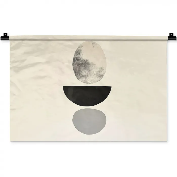 Beige - Japandi - Wabi sabi Wandkleed katoen klein -zz3d