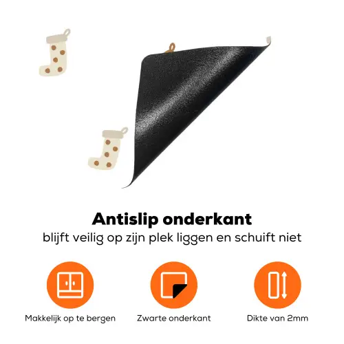 Illustratie - Kerstsokken - Wit Inductie beschermer vinyl 3mm klein 276 -zzzzzzz-td-onderkant