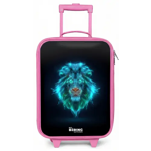 Lichtgevende leeuw Kinderkoffer - Roze klein -zz3dotto