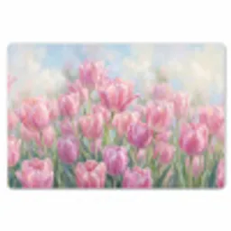 Tulpen - Veld - Lente - Roze Placemat vinyl groot -zzsfeer1_Kitchenyeah-website