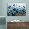 Bloemen - Schilderij - Blauw canvas 2cm klein -sfeer4
