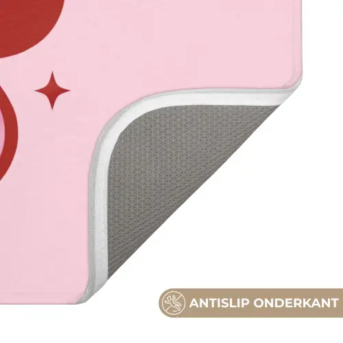 Bloem - Roze - Hartjes Badmat klein -USP_AntislipNL