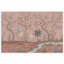 Nostalgisch - Reigers - Roze poster papier klein -3d