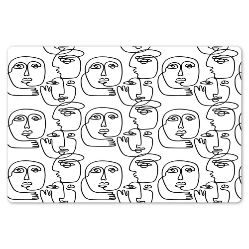 Herhaling - Gezichten - Expressie Placemat vinyl groot 368 -zzsfeer1_Kitchenyeah-website