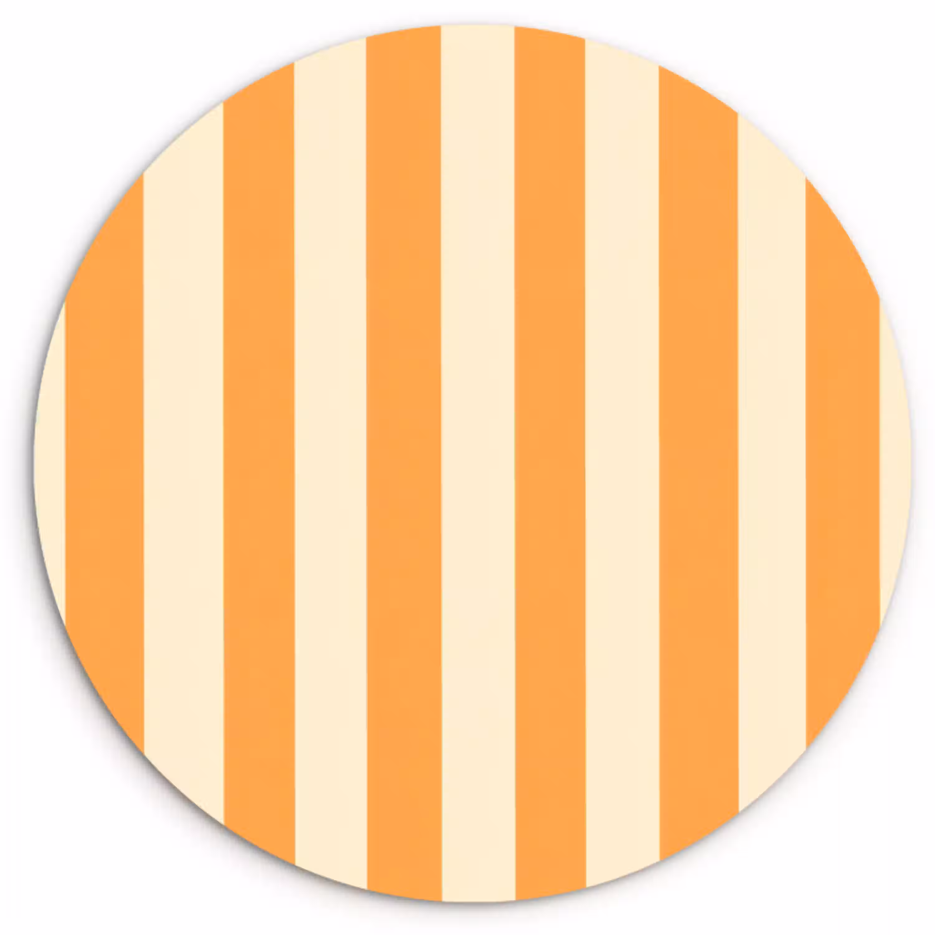 Strepen - Patroon - Oranje Wandcirkel kunststof plaat 5mm dik klein 188 -3d