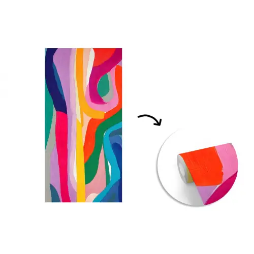 Abstract - Kleurrijk - Golven - Lijnen fotobehang vinyl groot -3d