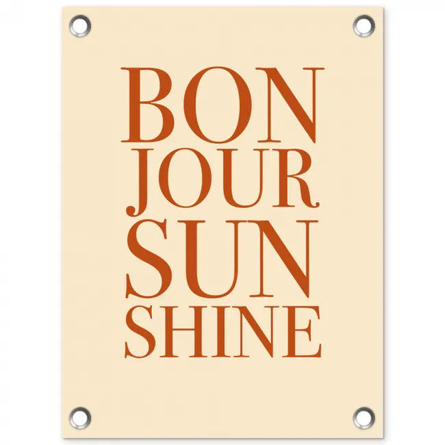 Oranje - Quote - Sun tuinposter los doek klein -3d