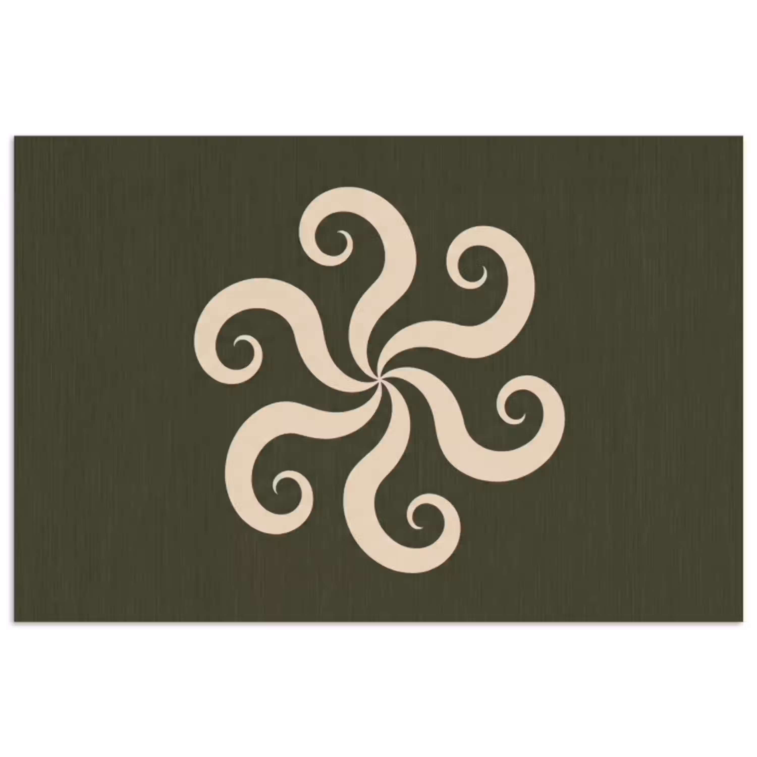 Patroon - Spiraal - Abstract - Modern - Groen poster papier klein -3d