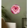 Hartvorm - Roze - Tie dye Wandcirkel kunststof plaat 5mm dik klein -sfeer3