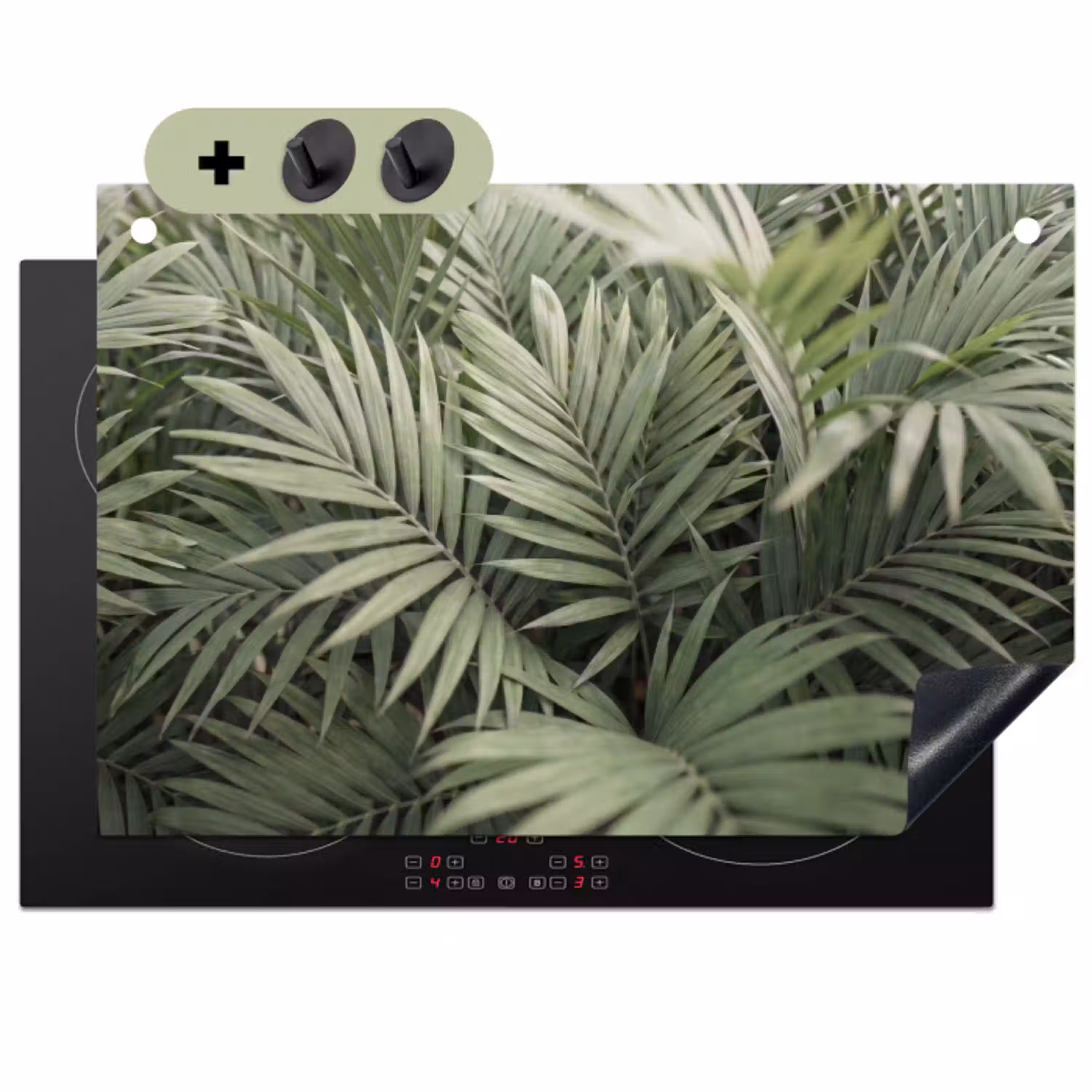Plant - Palmbladeren - Natuur - Groen Inductie beschemer met haakjes klein -3d