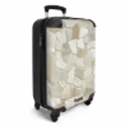 Mozaïek - Stenen - Beige NBS - Handbagage koffer - Volwassenen Unisex middel -productfoto_3d