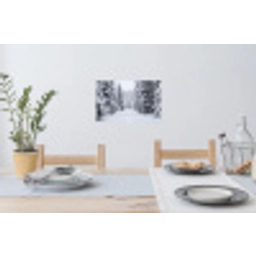 Bos - Winter - Sneeuw - Pad - Natuur Muursticker klein -eettafel