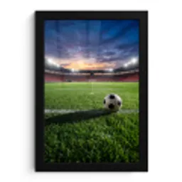 Voetbal - Stadion - Sport - Groen fotolijst zwart zonder passe partout klein -3d