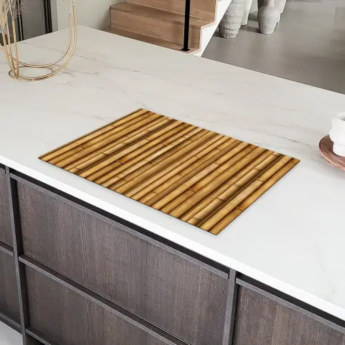 Donker - Bamboe - Hout Inductie beschermer vinyl 3mm klein 276 -sfeer8