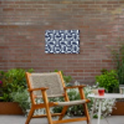 Abstract - Modern - Blauw Tuinposter op houten frame 2 cm dik klein 845 -sfeer3