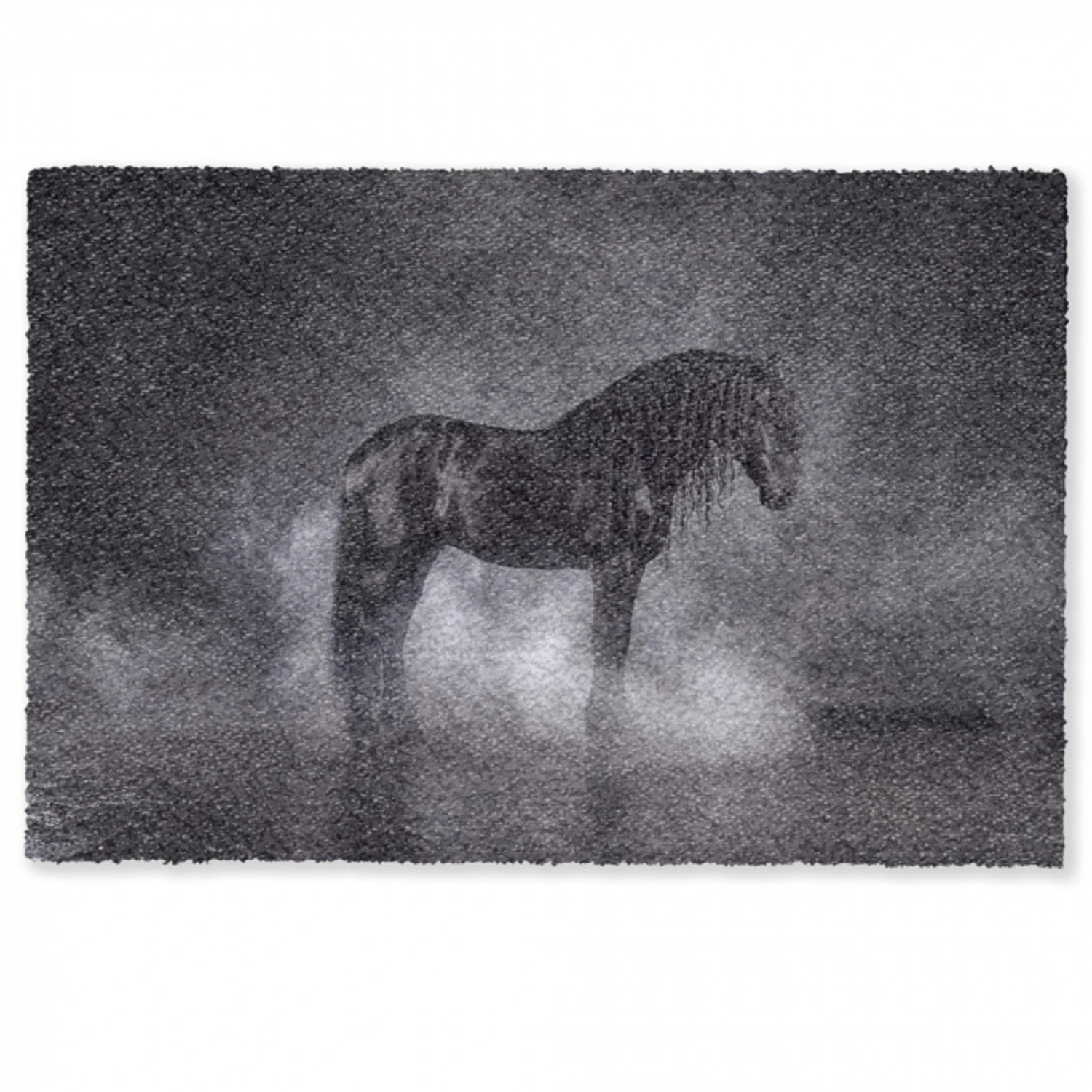 Paard - Magisch - Zwart Deurmat klein -zkaufland3d