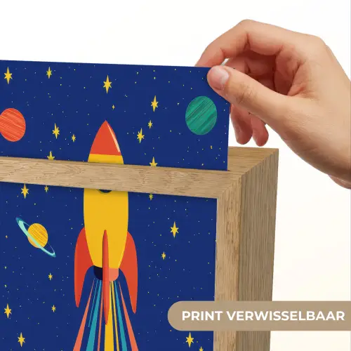 Kleurrijk - Raket - Ruimte Light Box met kabel (Kinderlampje) klein -USP_websiteprintNL