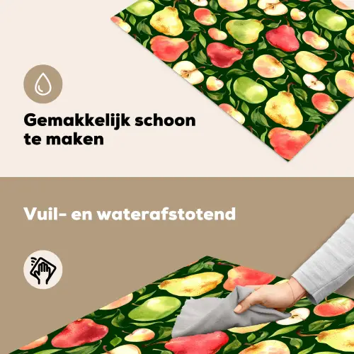 Appels - Peren - Fruit - Groen Inductie beschemer met haakjes klein 777 -ky-schoon-nl
