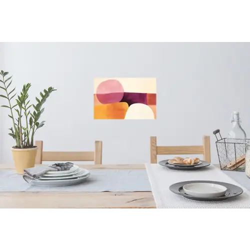 Vormen - Abstract - Kleurrijk Muursticker klein -eettafel