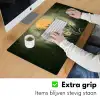Bloemen - Bladeren - Zon - Groen Muismat XXL klein -sfeer3