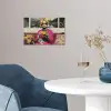 Vrouw - Kat - Bloemen - Kopje - Retro poster papier klein -sfeer3