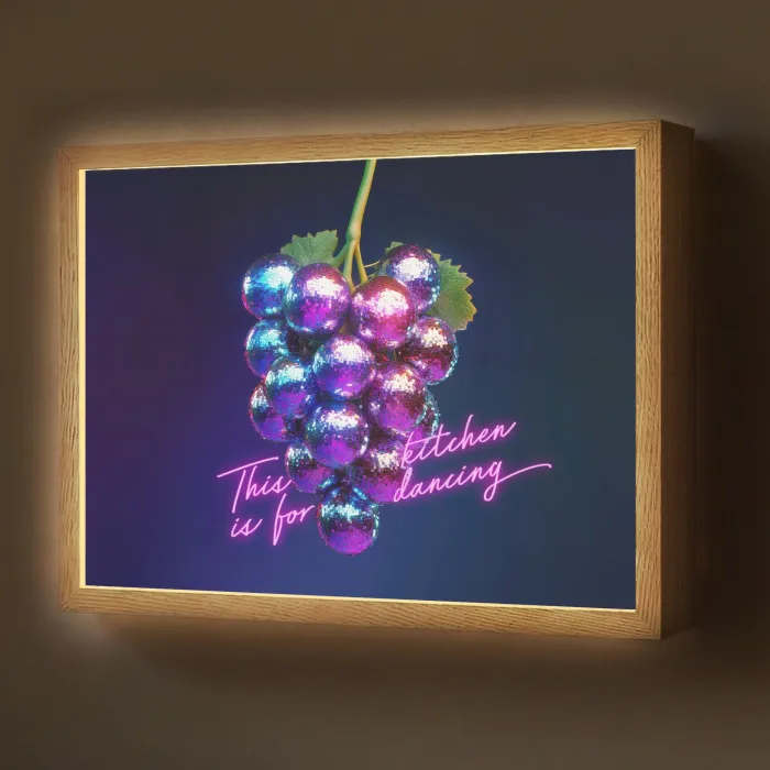 Quote - Neon - Disco - Druiven Light Box met batterij (Wandlamp) middel -z3d_website