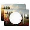 Klaprozen - Rood - Heuvels - Landschap Placemat vinyl groot -zzsfeer2_Kitchenyeah-website