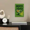 Mojito - Cocktail - Citroen - Groen poster papier klein -sfeer1