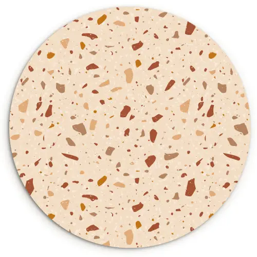 Terrazzo -  Patroon - Kleurrijk - Steen Wandcirkel plexiglas klein 852 -3d