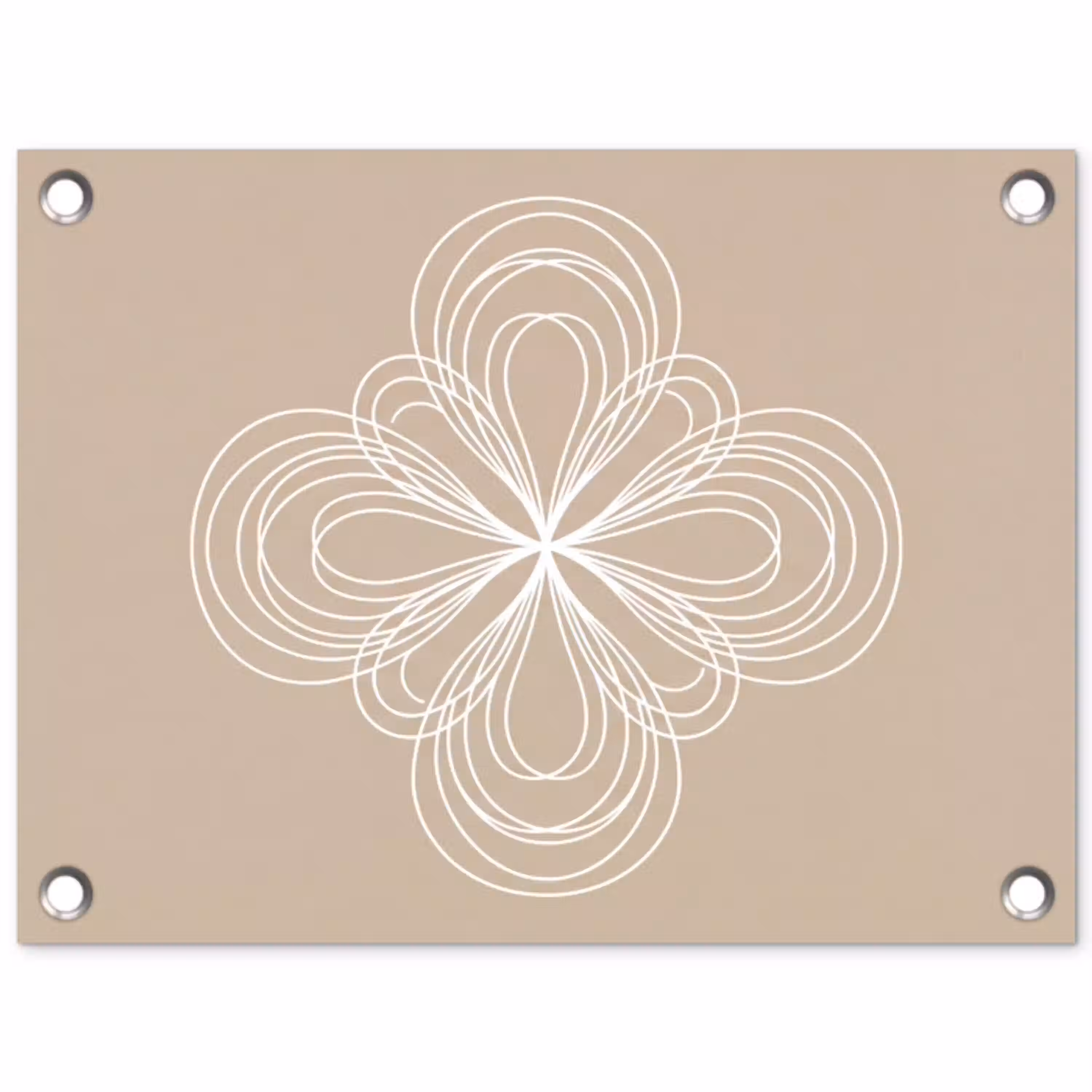 Patroon - Lijnen - Abstract - Minimalistisch - Beige tuinposter los doek klein -3d