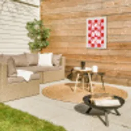 Hot - Spicy - Geruit - Rood Tuinposter op houten frame 2 cm dik klein -sfeer2