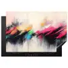 Dynamisch - Abstract - Kleurrijk - Zwart Inductie beschermer vinyl 3mm klein -3d