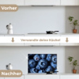 Bessen - Blauw - Fruit keuken achterwand spatscherm klein -voor_na_DE