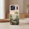 Tropisch landschap - palmbomen - Bloemen - Roze lucht Telefoonhoesje iPhone 17 Pro Max klein -sfeer2